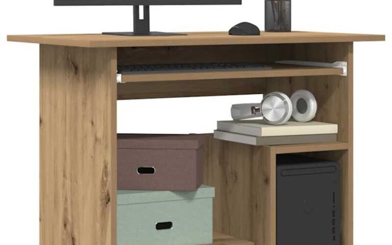 vidaXL Bureau - 80x45x74 cm - Artisanaal Eiken Bureau - Bureaus - Bureau - Bureau