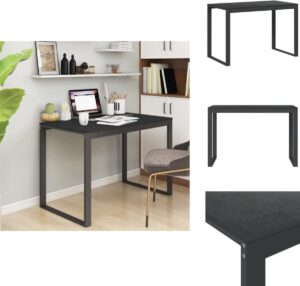 vidaXL Computertafel - Computertafels - Computerbureau - Bureau - Computerbureau 110x60x73 cm spaanplaat zwart